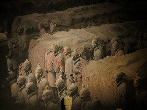Statues en place à Xian   